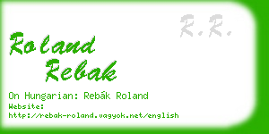 roland rebak business card